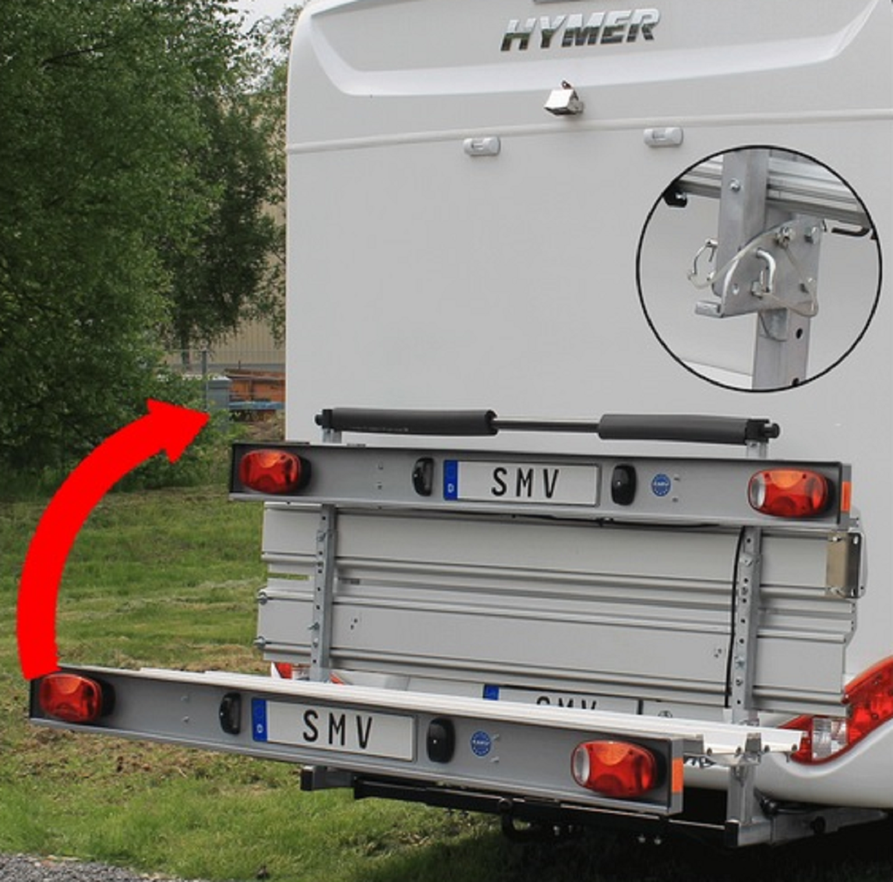 Motorradträger 130 kg klappbar für Wohnmobile – Detailbild 4